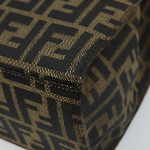 FENDI Zucca Canvas Mamma Baguette Hand Bag Brown Black Auth BSZ501