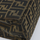 FENDI Zucca Canvas Mamma Baguette Hand Bag Brown Black Auth BSZ501-17