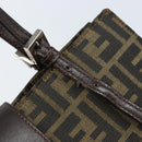 FENDI Zucca Canvas Mamma Baguette Hand Bag Brown Black Auth BSZ501-18