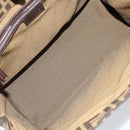 FENDI Zucca Canvas Mamma Baguette Hand Bag Brown Black Auth BSZ501-11