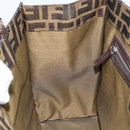 FENDI Zucca Canvas Mamma Baguette Hand Bag Brown Black Auth BSZ501-22