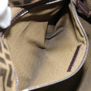FENDI Zucca Canvas Mamma Baguette Hand Bag Brown Black Auth BSZ501-24