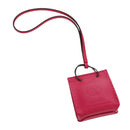 HERMES Sac Orange Charm Leather Pink Auth BSZ504M-1