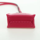 HERMES Sac Orange Charm Leather Pink Auth BSZ504M-10