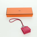 HERMES Sac Orange Charm Leather Pink Auth BSZ504M-13