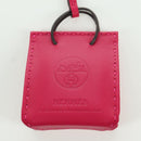HERMES Sac Orange Charm Leather Pink Auth BSZ504M-5