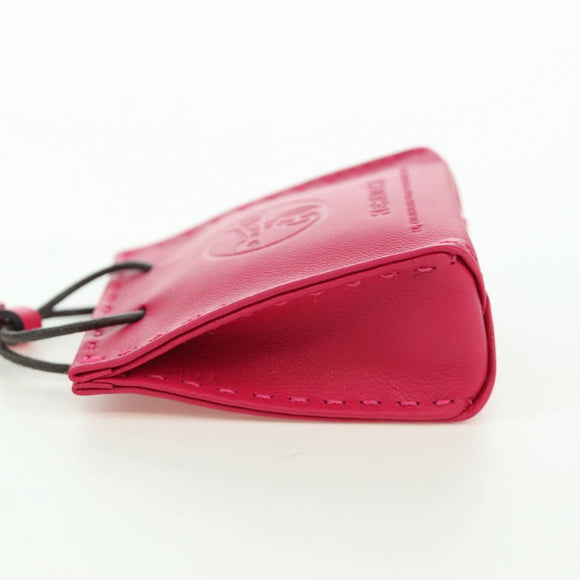 HERMES Sac Orange Charm Leather Pink Auth BSZ504M