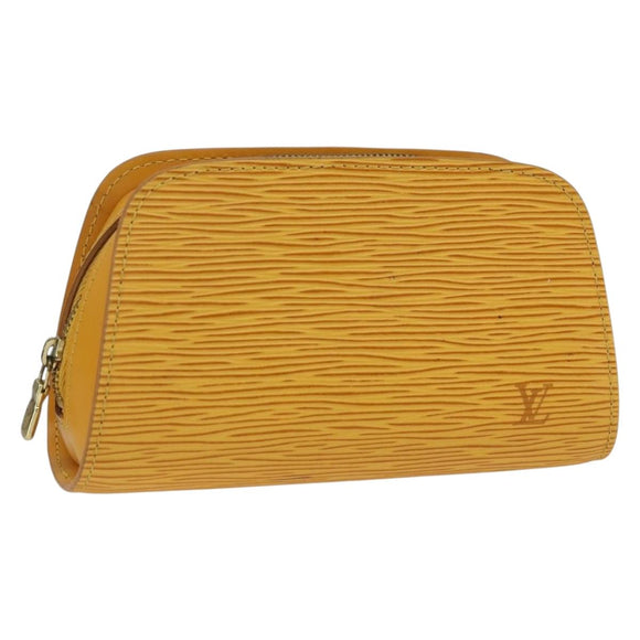 LOUIS VUITTON Epi Dauphine PM Pouch Yellow M48449 LV Auth BSZ506