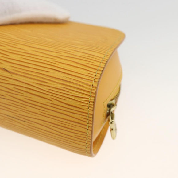LOUIS VUITTON Epi Dauphine PM Pouch Yellow M48449 LV Auth BSZ506