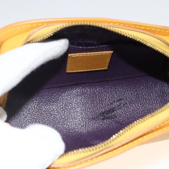 LOUIS VUITTON Epi Dauphine PM Pouch Yellow M48449 LV Auth BSZ506