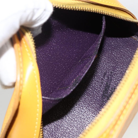 LOUIS VUITTON Epi Dauphine PM Pouch Yellow M48449 LV Auth BSZ506