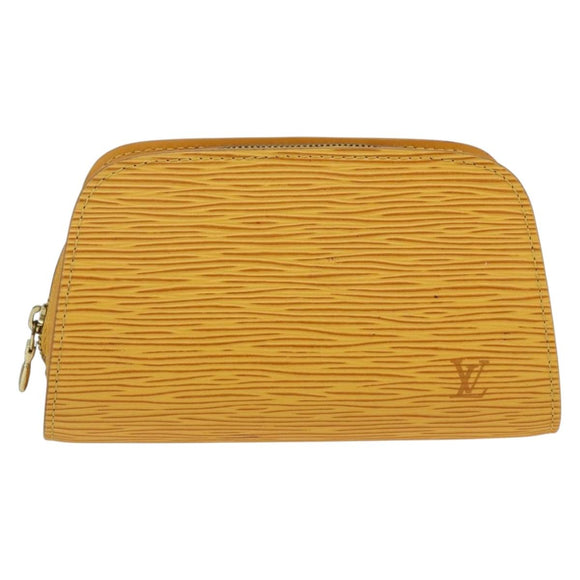 LOUIS VUITTON Epi Dauphine PM Pouch Yellow M48449 LV Auth BSZ506