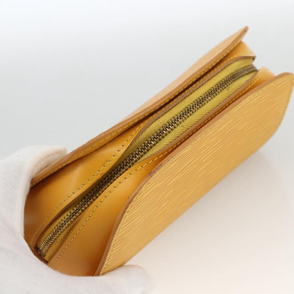 LOUIS VUITTON Epi Dauphine PM Pouch Yellow M48449 LV Auth BSZ506