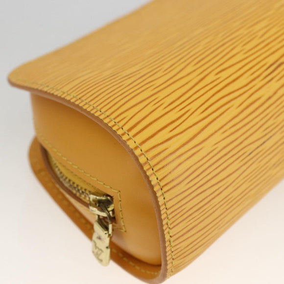 LOUIS VUITTON Epi Dauphine PM Pouch Yellow M48449 LV Auth BSZ506