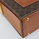 CELINE Macadam Canvas Shoulder Bag PVC Leather Brown Gold Auth BSZ507-14