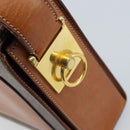CELINE Macadam Canvas Shoulder Bag PVC Leather Brown Gold Auth BSZ507-17