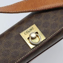 CELINE Macadam Canvas Shoulder Bag PVC Leather Brown Gold Auth BSZ507-18