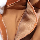 CELINE Macadam Canvas Shoulder Bag PVC Leather Brown Gold Auth BSZ507-23