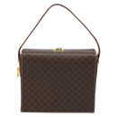 CELINE Macadam Canvas Shoulder Bag PVC Leather Brown Gold Auth BSZ507-2