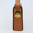 CELINE Macadam Canvas Shoulder Bag PVC Leather Brown Gold Auth BSZ507-3