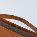 CELINE Macadam Canvas Shoulder Bag PVC Leather Brown Gold Auth BSZ507-8