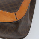 CELINE Macadam Canvas Hand Bag PVC Leather Brown Gold Auth BSZ508-15