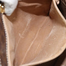 CELINE Macadam Canvas Hand Bag PVC Leather Brown Gold Auth BSZ508-11