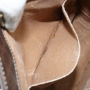 CELINE Macadam Canvas Hand Bag PVC Leather Brown Gold Auth BSZ508-22