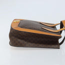 CELINE Macadam Canvas Hand Bag PVC Leather Brown Gold Auth BSZ508-3
