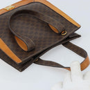 CELINE Macadam Canvas Hand Bag PVC Leather Brown Gold Auth BSZ508-6