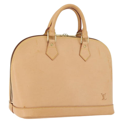 LOUIS VUITTON Nomad leather Alma Hand Bag Beige M85000 LV Auth BSZ519A