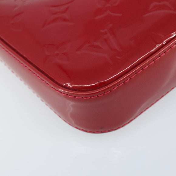 LOUIS VUITTON Vernis Pochette Accessoires Pouch Pomme D'amour M91577 Auth BSZ522