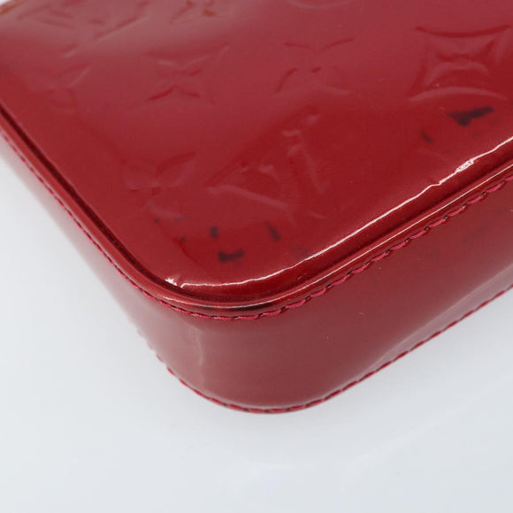 LOUIS VUITTON Vernis Pochette Accessoires Pouch Pomme D'amour M91577 Auth BSZ522