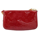 LOUIS VUITTON Vernis Pochette Accessoires Pouch Pomme D'amour M91577 Auth BSZ522-3