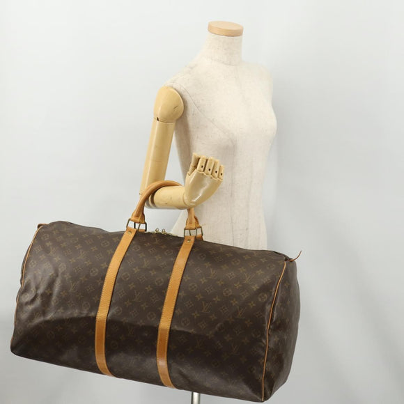 LOUIS VUITTON Monogram Keepall 60 Boston Bag M41422 LV Auth BSZ530