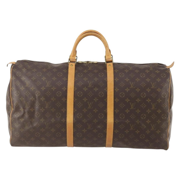 LOUIS VUITTON Monogram Keepall 60 Boston Bag M41422 LV Auth BSZ530