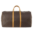 LOUIS VUITTON Monogram Keepall 60 Boston Bag M41422 LV Auth BSZ530-2