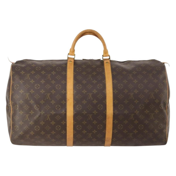 LOUIS VUITTON Monogram Keepall 60 Boston Bag M41422 LV Auth BSZ530