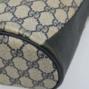 GUCCI GG Supreme Sherry Line Shoulder Bag PVC Navy Gold 904 02 081 Auth BSZ533-10