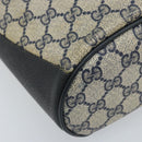 GUCCI GG Supreme Sherry Line Shoulder Bag PVC Navy Gold 904 02 081 Auth BSZ533-11