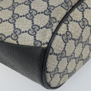 GUCCI GG Supreme Sherry Line Shoulder Bag PVC Navy Gold 904 02 081 Auth BSZ533-13