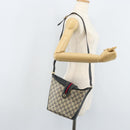 GUCCI GG Supreme Sherry Line Shoulder Bag PVC Navy Gold 904 02 081 Auth BSZ533-22