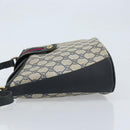 GUCCI GG Supreme Sherry Line Shoulder Bag PVC Navy Gold 904 02 081 Auth BSZ533-5