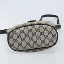 GUCCI GG Supreme Sherry Line Shoulder Bag PVC Navy Gold 904 02 081 Auth BSZ533-9