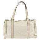 GUCCI Ribbon Hand Bag Leather Ivory Gold 181490 Auth BSZ534A-2