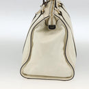 GUCCI Ribbon Hand Bag Leather Ivory Gold 181490 Auth BSZ534A-4