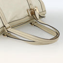 GUCCI Ribbon Hand Bag Leather Ivory Gold 181490 Auth BSZ534A-7