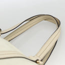 GUCCI Ribbon Hand Bag Leather Ivory Gold 181490 Auth BSZ534A-8
