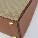 CELINE Macadam Canvas Handtasche PVC 2-Wege Beige Gold Auth BSZ537A-16