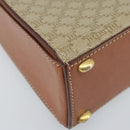 CELINE Macadam Canvas Handtasche PVC 2-Wege Beige Gold Auth BSZ537A-17